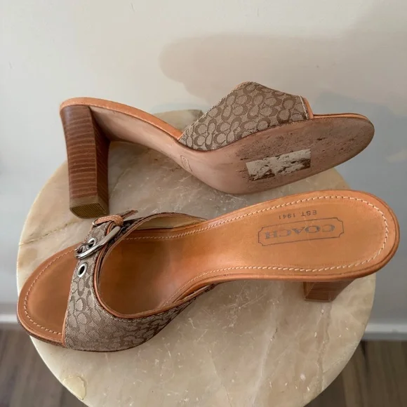 Coach Women's Daryn Slide Heels Size 8.5 - Picture 4 of 15